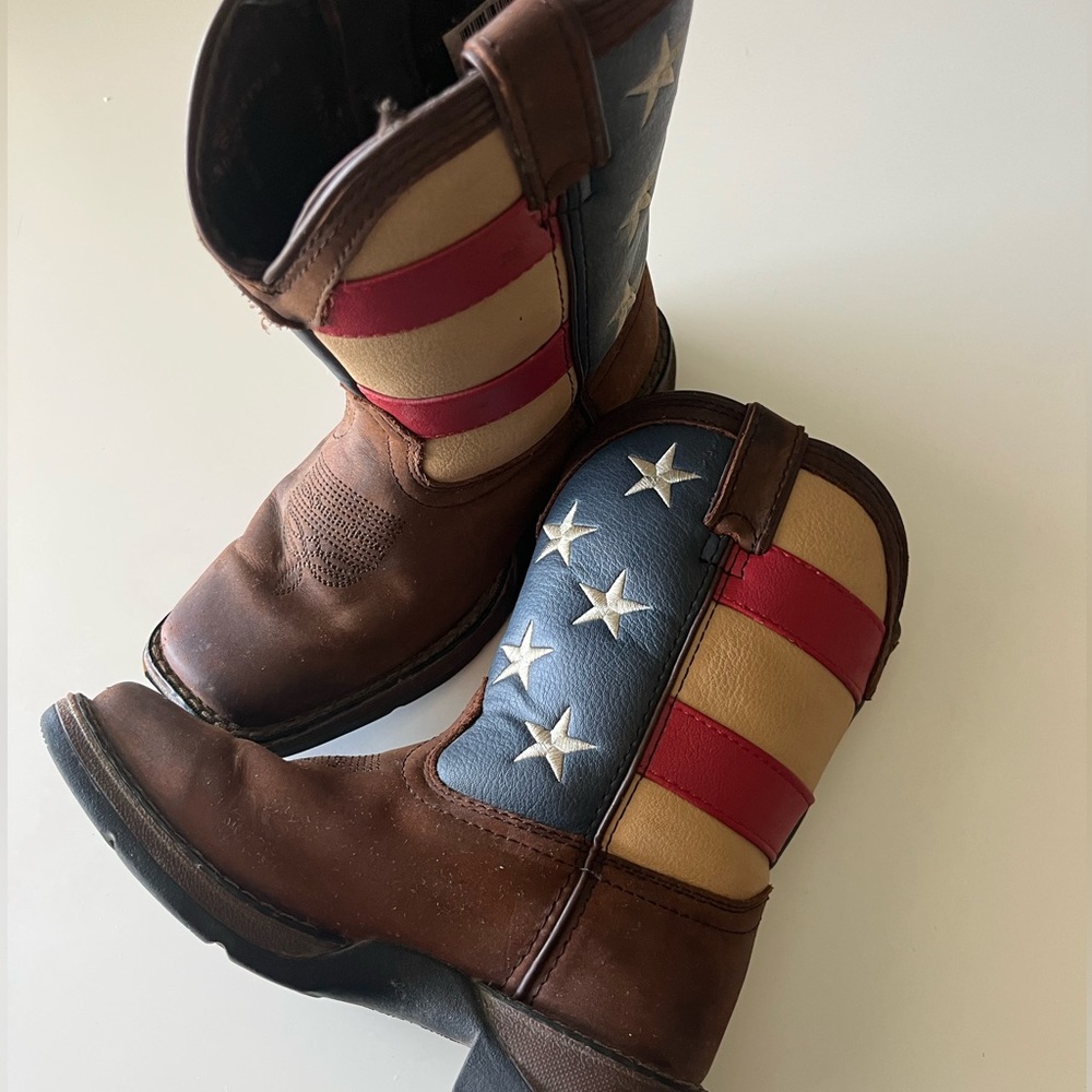 Boys American Flag Durango Boots (13M kids)